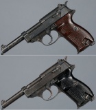 Two Walther P.38 Semi-Automatic Pistols