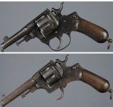 Two Italian Military Pattern Double Action Revolvers