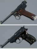 Two World War II Era Axis Semi-Automatic Pistols