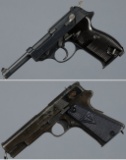 Two World War II German Military Proofed Semi-Automatic Pistols