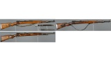 Three World War II Era German Military K98k Rifles