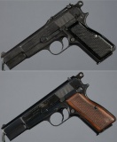 Two FN M1935 High-Power Pistols