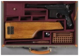 Cased Astra Broomhandle Semi-Automatic Pistol with Stock Holster