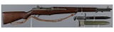 WWII U.S. Springfield Armory M1 Garand Rifle with Bayonet