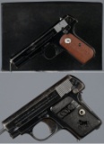 Two Colt Pocket Hammerless Semi-Automatic Pistols