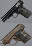 Two Colt Semi-Automatic Pistols