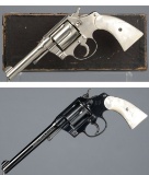 Two Colt Police Positive Revolvers with Pearl Grips