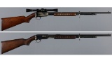 Two Winchester Model 61 Slide Action Rifles