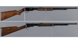 Two Winchester Rimfire Slide Action Rifles