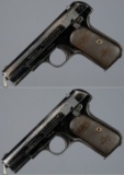 Two Colt 1903 Pocket Hammerless Pistols with Factory Letters