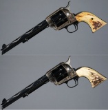 Pair of Embellished Colt Single Action Army Revolvers