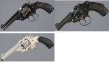Three Smith & Wesson Double Action Revolvers