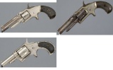 Three Antique American Spur Trigger Revolvers
