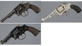 Three Smith & Wesson Double Action Revolvers