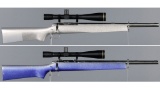 Two Borden Rifles Single Shot Benchrest Rifles with Scopes