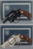 Two Smith & Wesson Model 32-1 Double Action Revolvers with Boxes