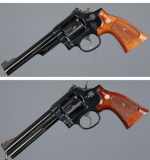 Two Smith & Wesson Double Action Revolvers