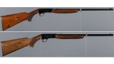 Two Factory Engraved Belgian Browning Grade I .22-Auto Rifles