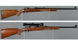 Two Belgian Browning High-Power Safari Grade Bolt Action Rifles
