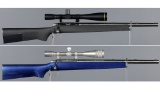Two Borden Rifles Single Shot Benchrest Rifles with Scopes