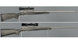 Two Left Handed Browning A-Bolt Bolt Action Rifles with Scopes