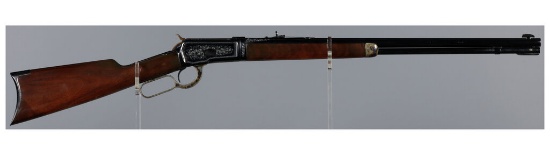 Game Scene Engraved Winchester Model 1892 Takedown Rifle