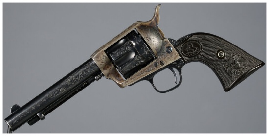 Factory Engraved Black Powder Frame Colt Single Action Army