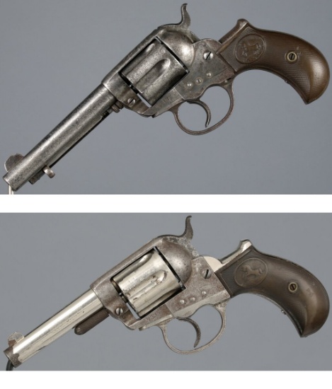 Two Colt Model 1877 Double Action Revolvers