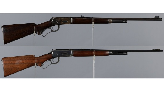 Two Winchester Model 64 Lever Action Rifles