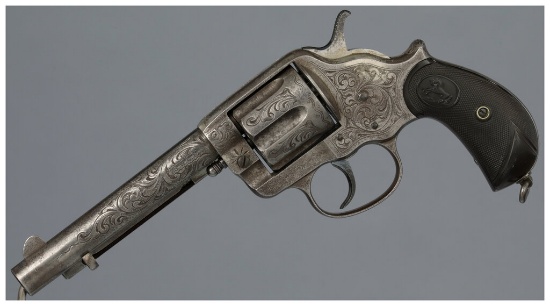 New York Engraved Antique Colt Model 1878 Double Action Revolver
