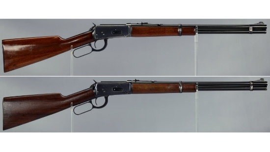 Two Winchester Model 94 Lever Action Carbines