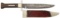 William Butcher, Sheffield Etched Blade Bowie Knife with Sheath