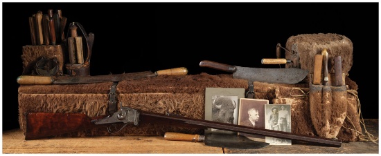 Sharps Model 1874 Business Rifle with Buffalo Hunting Gear
