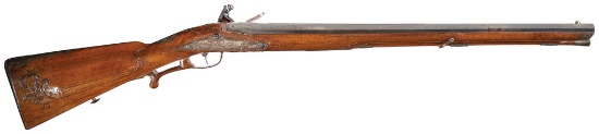 Straight Rifled Flintlock Sporting Gun by Anton Gemeiner