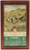 Framed 1927 Peters Cartridge Co. Advertising Calendar