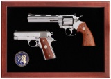 Cased Colt 150 Anniversary Double Diamond Handgun Set with Boxes