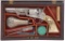 Cased Engraved Silver Colt 1849 Pocket Revolver with Carved Grip
