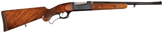 Engraved Savage Model 1899 Lever Action Rifle
