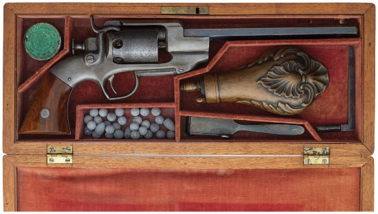 Cased, SN 39, Allen & Wheelock Sidehammer Navy Revolver