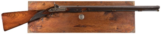Engraved Rajput Gunesh Brunswick Style Rifle with Gold Inlaids
