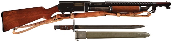 World War II U.S. Stevens 520-30 Trench Shotgun with Bayonet