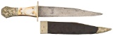 George Woodhead Sheffield Bowie Knife with Lion Pommel