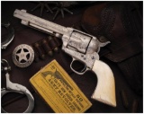 New York Engraved Colt Single Action Army Revolver with Holster