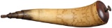 Powder Horn with Engraved Fort and Patriotic Motifs