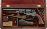 Cased Factory Engraved Colt 1849 Pocket Percussion Revolver