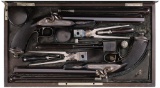 Cased Pair of N. Guyot & Cie. Percussion Dueling/Target Pistols