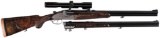 Johann Fanzoj Sidelock O/U Combination Gun Two Barrel Set