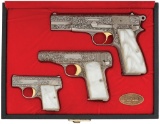 Factory Engraved Belgian Browning Renaissance Pistol Set