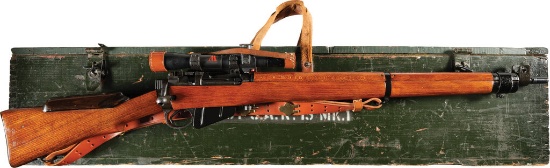 WWII BSA Shirley No. 4 Mk I(T) Sniper Rifle with Scope and Chest | Guns ...