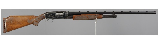 Upgraded Engraved Winchester Model 12 Slide Action Shotgun | Guns ...